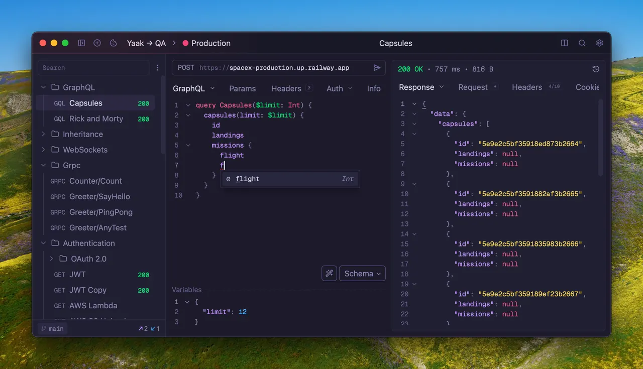 Crafting an API request