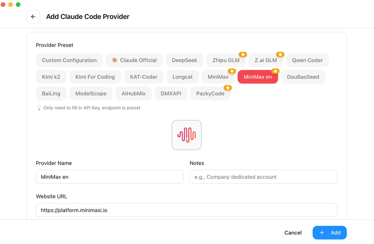 Adding a provider