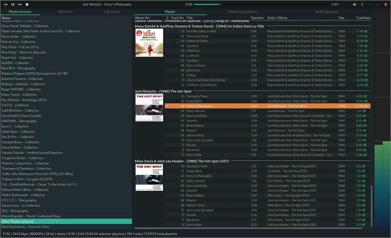 Customizable playlist layout