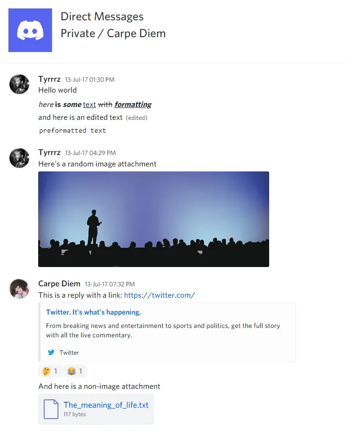 Exported HTML transcript