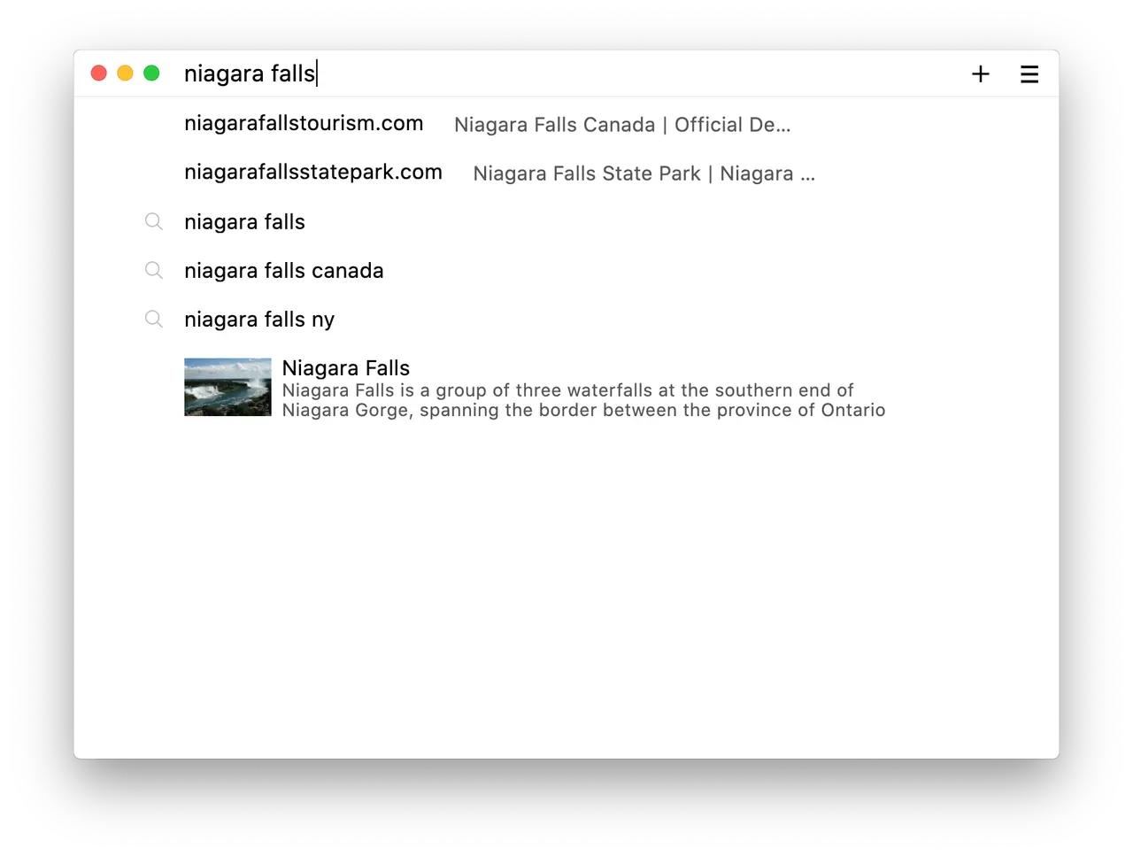 Instant answers in the search bar