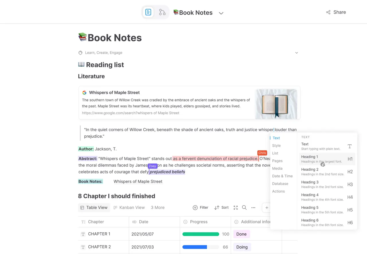 Block-based document editing
